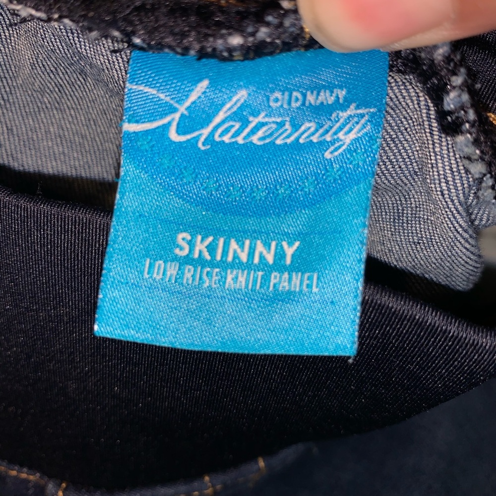 Maternity Jeans Low Rise Knit Panel - Picture 2 of 3